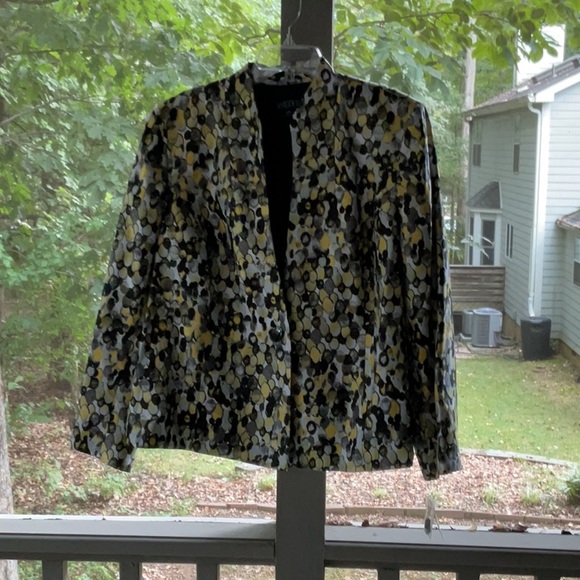 Kasper Elegant Black-Yellow-Grey Jacket - Picture 1 of 3